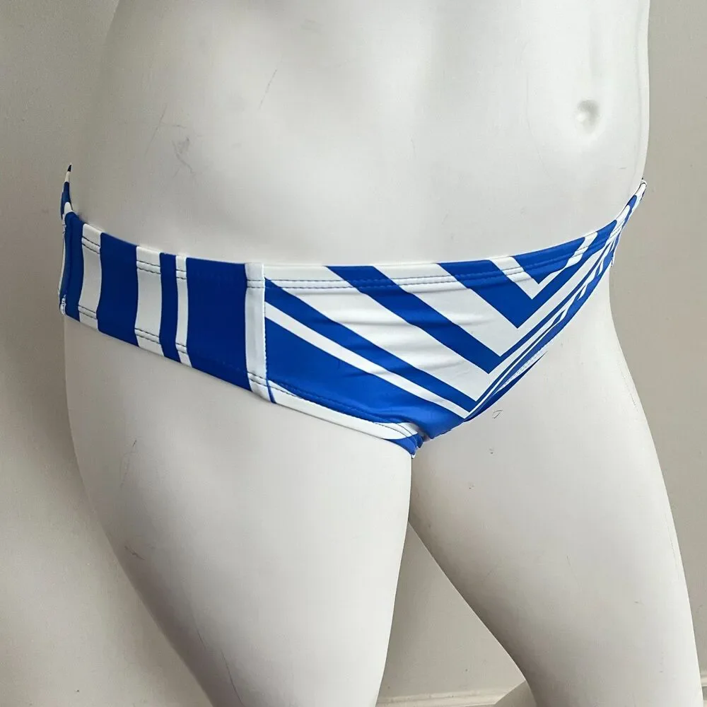 La Blanca Hipster Swimsuit Bottom Blue White Stripe 10